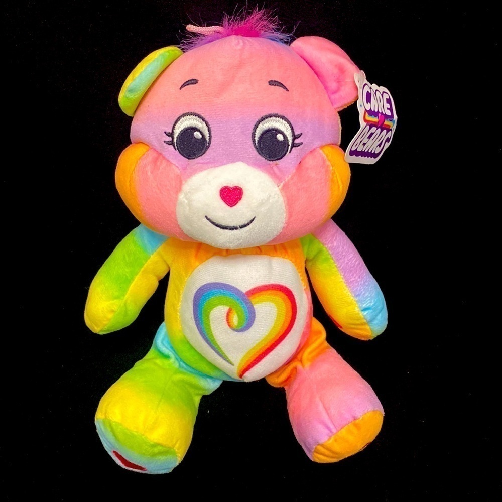 Care bears Togetherness Bear plush tie dye  rainbow bear
